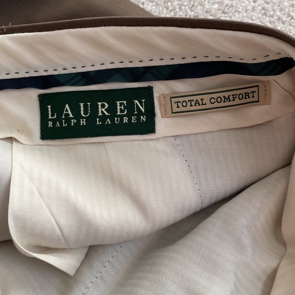 Lauren Ralph Lauren Men's Pleated Dress Pants 100% Wool - Picture 2 of 4